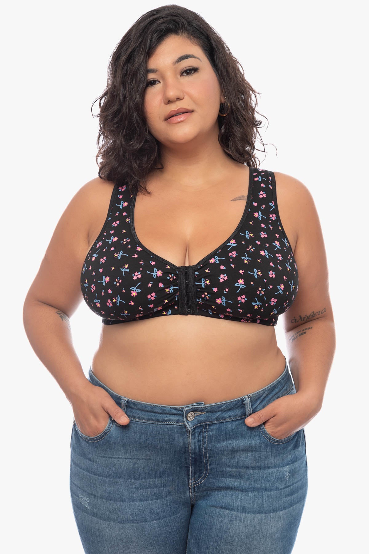 LYDIA front fastening bra (prints)