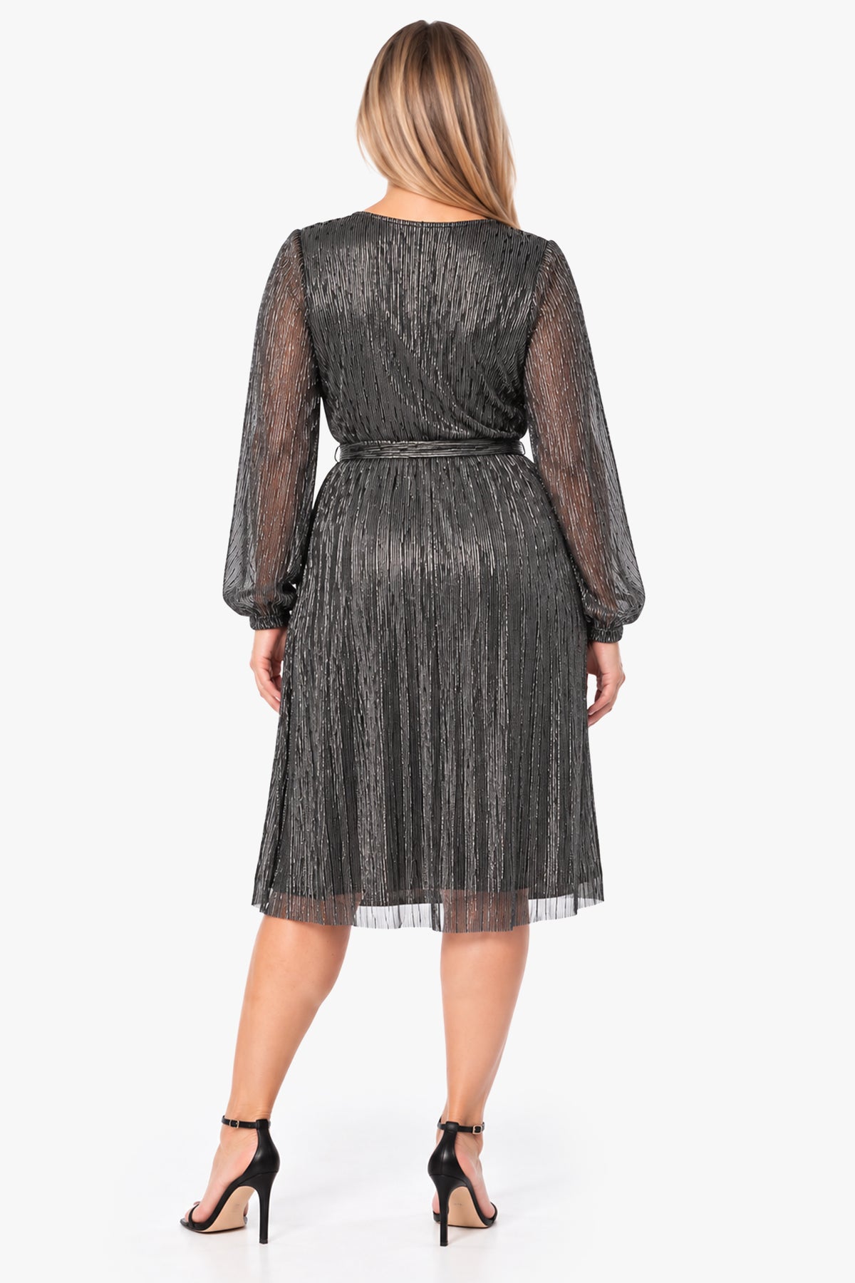 JESSICA metallic plisse dress
