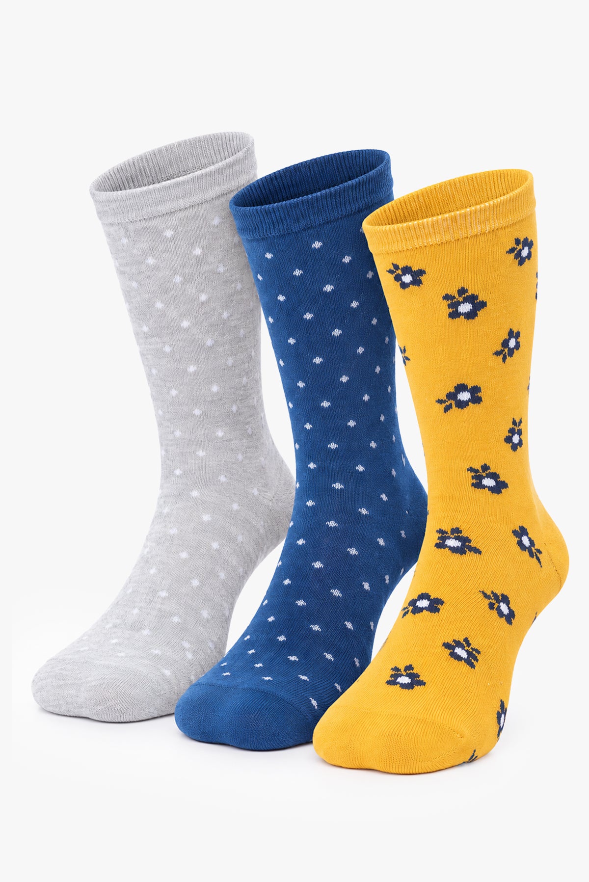 FLEUR flowered socks B (3 pairs)