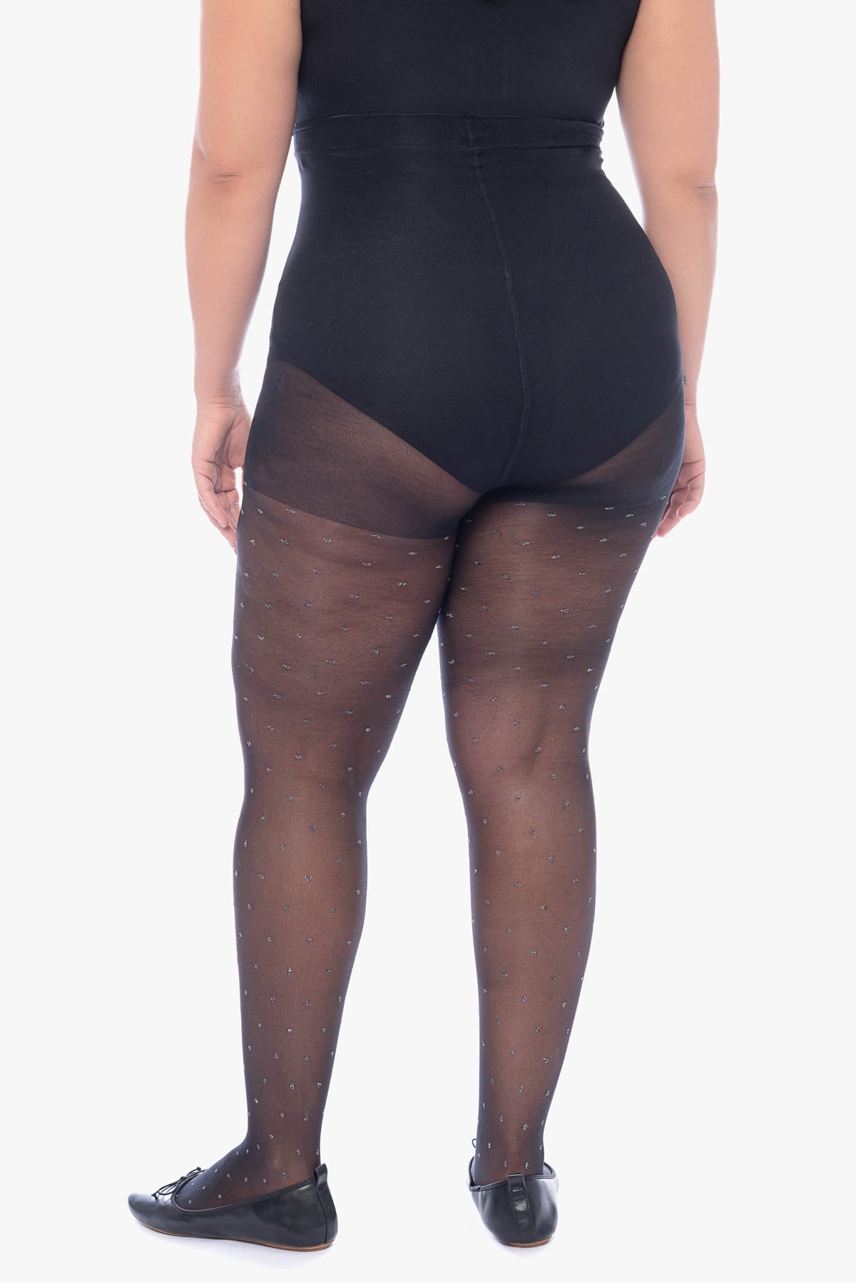 MERYL silver glitter tights