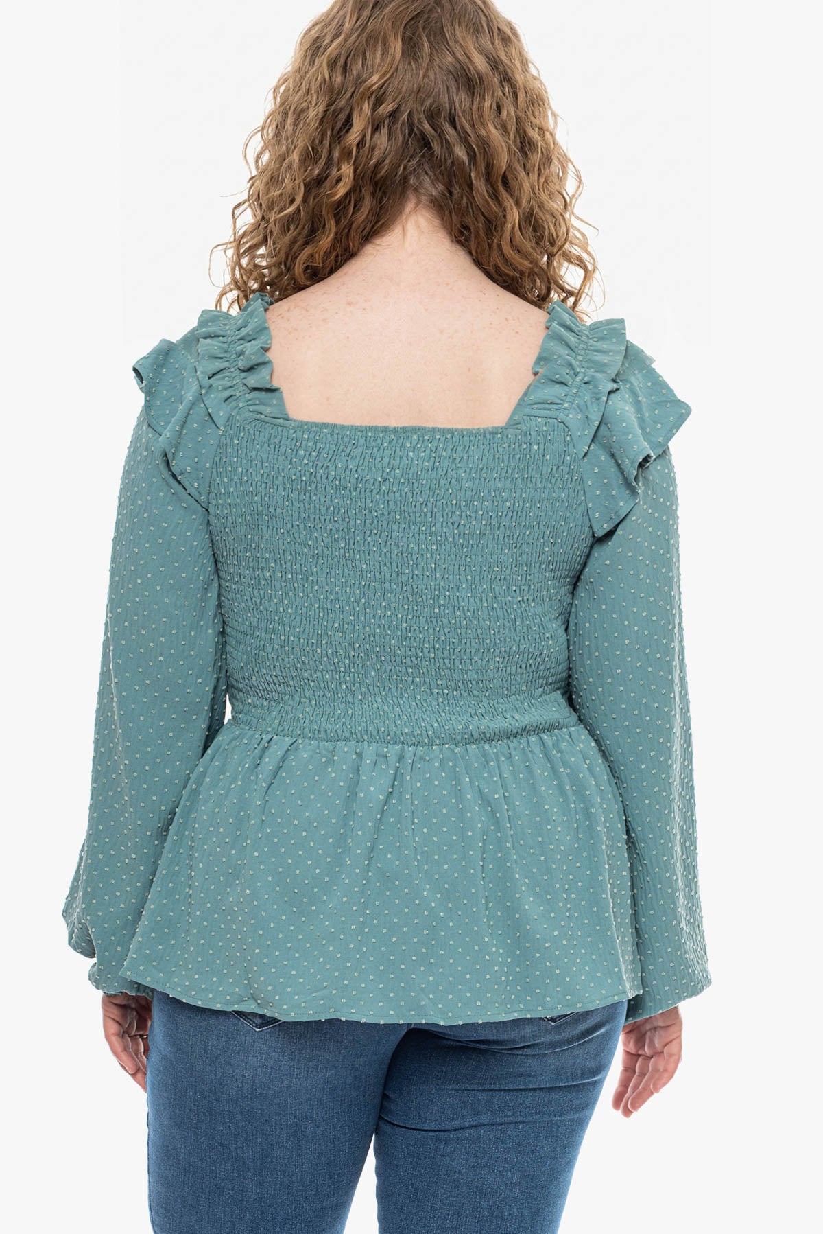 DALE ruffle smocked blouse