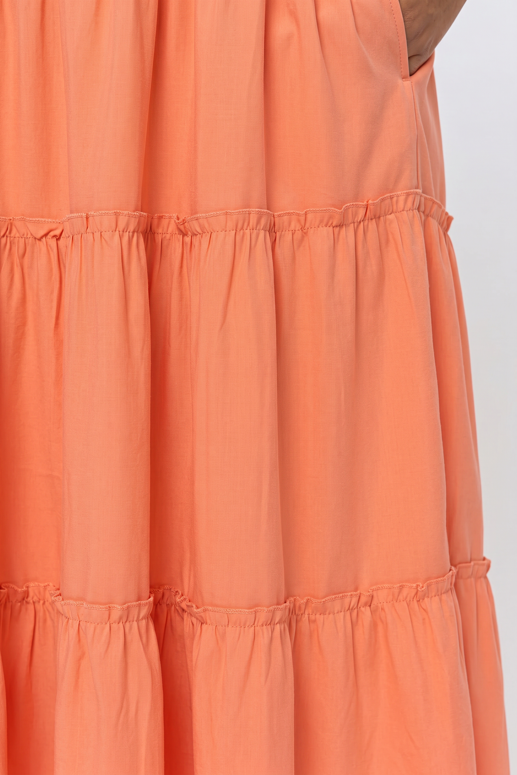 TEEGAN tiered dress